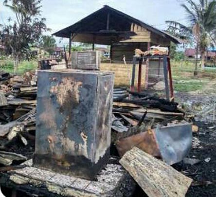 Kantor NLE PT BNS Inhil Ludes Terbakar
